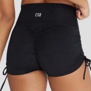 CSB Serenity Scrunch Tie Black Women's Shorts